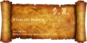 Vincze Maura névjegykártya